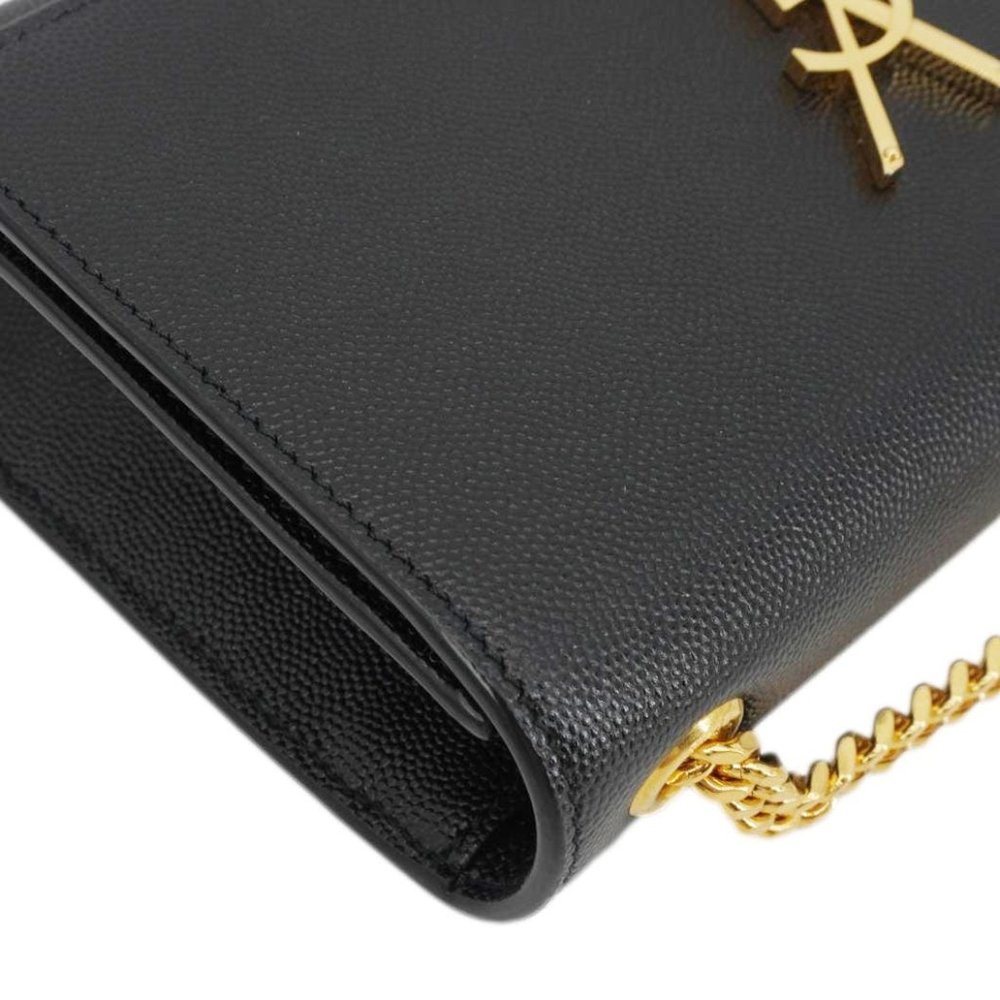 Yves Saint Laurent  Kate Grain De Poudre Leather Chain Crossbody Bag Black - Picture 7 of 16